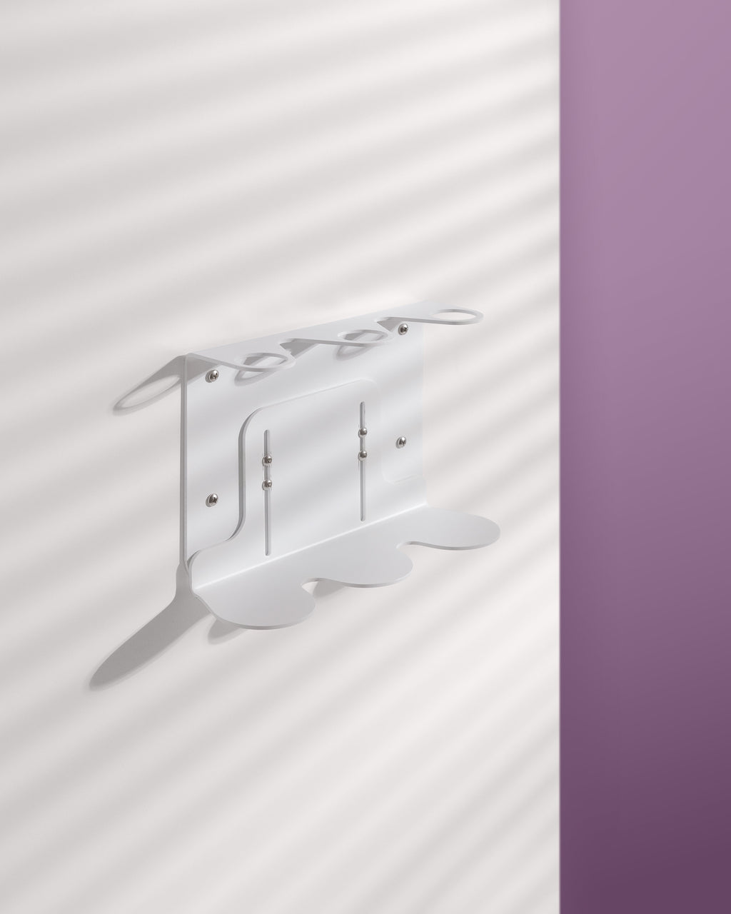 White Triple Bottle Holder Wall Mount