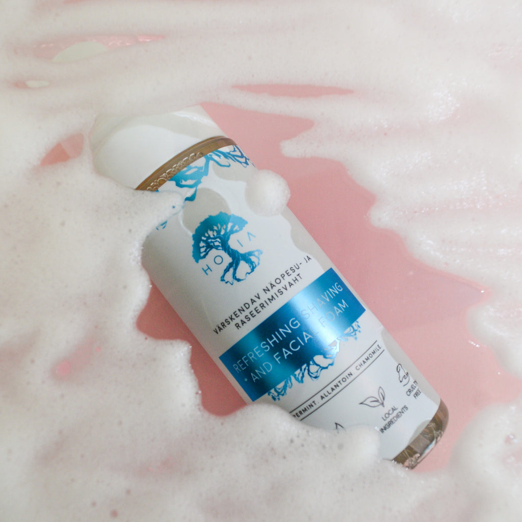 Organic Peppermint Face Wash & Shaving Foam – Soothing & Moisturizing by HOIA at www.brixbailey.com