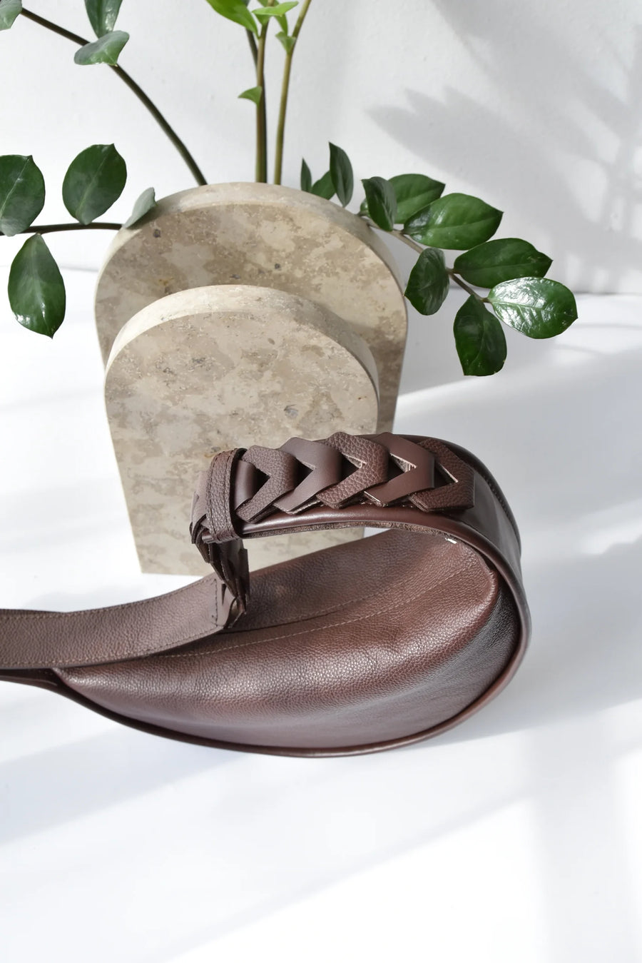 Flora Leather Crossbody Bag – Handcrafted by Gerda Retter by Gerda Retter Design at www.brixbailey.com