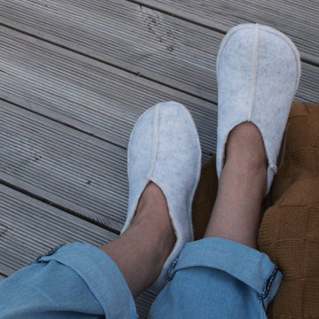 Flexible Tohkri Wool Slippers – Handmade, Convertible Heel by Omaking at brixbailey.com