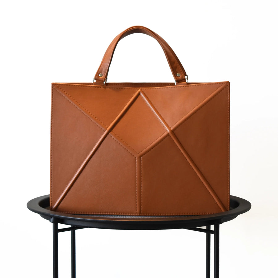 FACET handbag - Caramel Brown