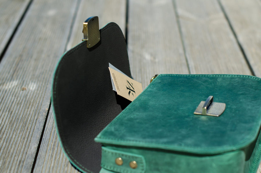 Classic Cut Leather Saddle Bag – Versatile & Stylish Handmade Accessory by Zelma Kraft at brixbailey.com