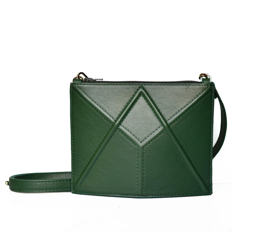 Versatile Facet Mini Leather Bag by Gerda Retter – Adaptable & Elegant by Gerda Retter Design at www.brixbailey.com