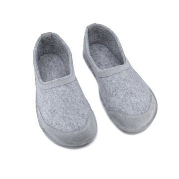 Handmade Felt Slippers for Comfort – Leather & Natural Felt by Omaking at brixbailey.com