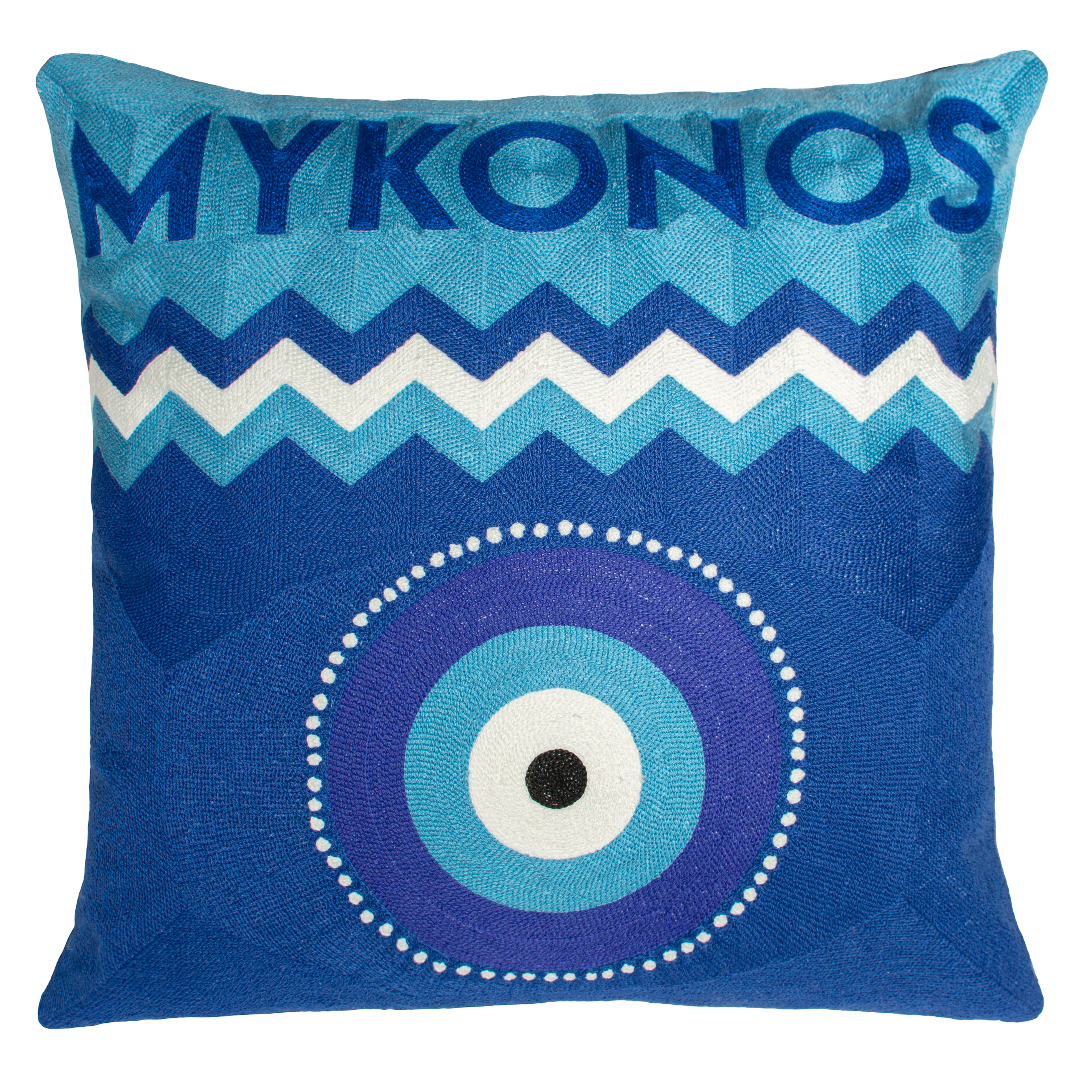 Mykonos Needlepoint Cushion