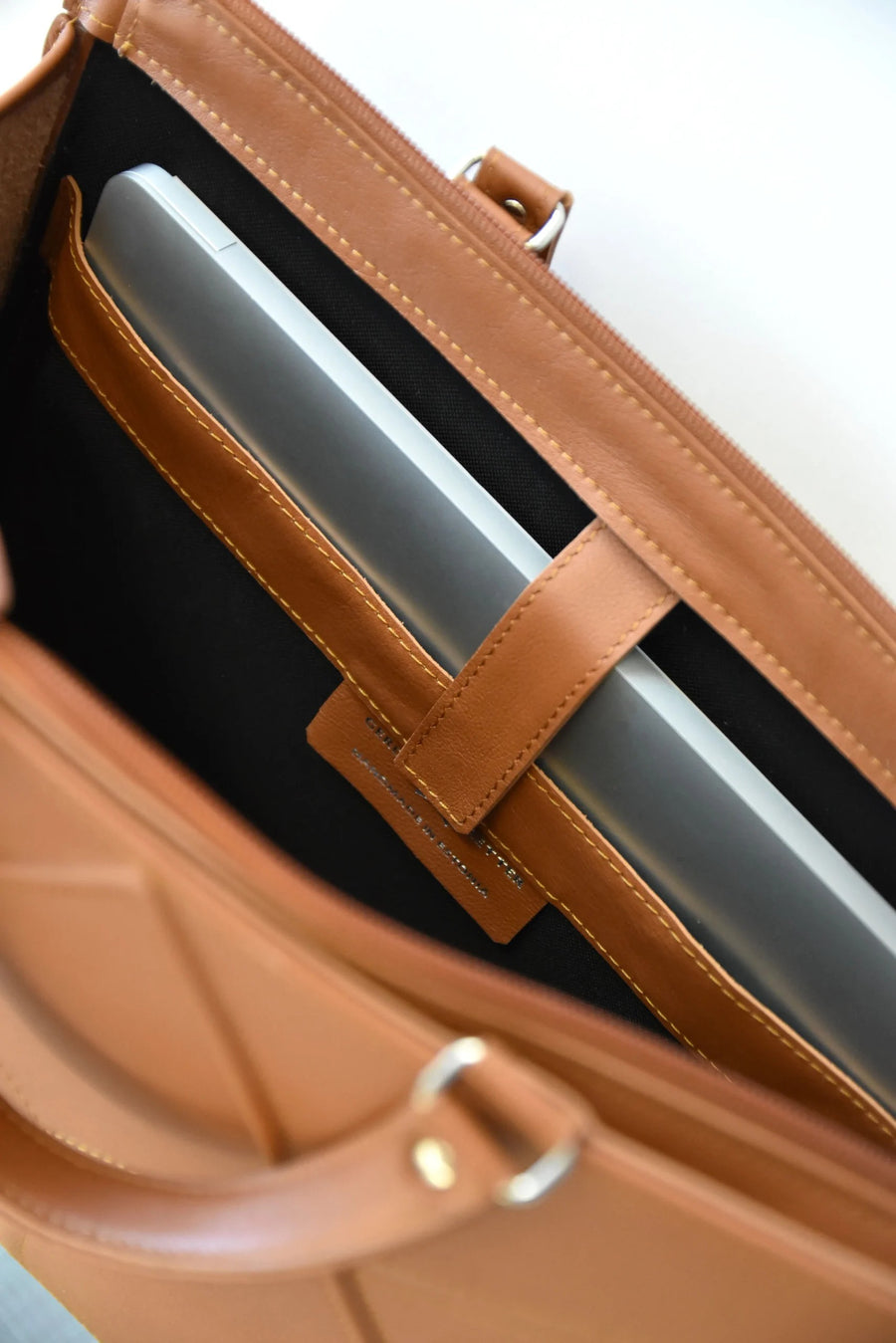 Handcrafted FACET Leather Laptop Case – Designed in Estonia by Gerda Retter Design at www.brixbailey.com