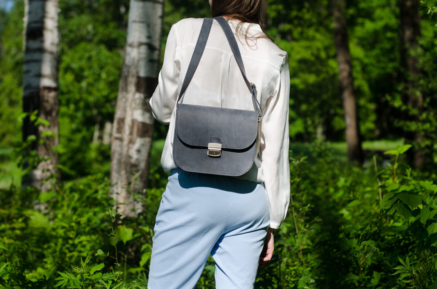 Zelma Kraft Classic Saddle Bag – Timeless & Versatile Leather by Zelma Kraft at brixbailey.com