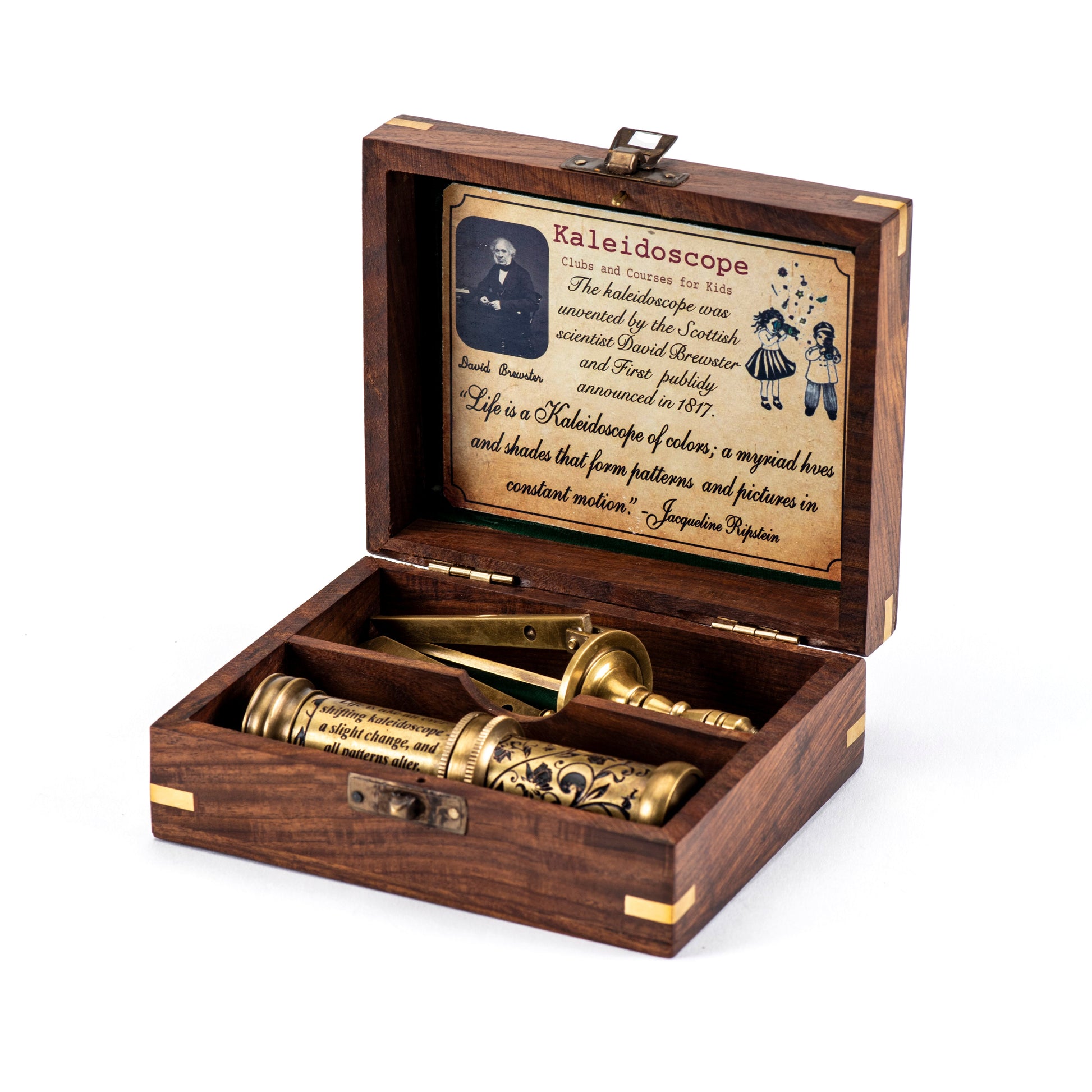 Antique Handmade Kaleidoscope on Tripod Stand