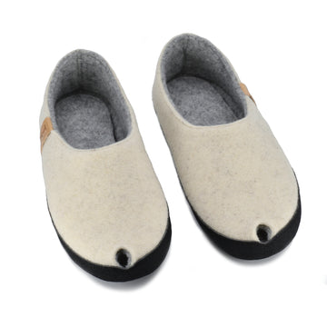 TOKU Budapest Slippers - Handmade Comfort with Natural Lambswool & Arch Support by Omaking at www.brixbailey.com