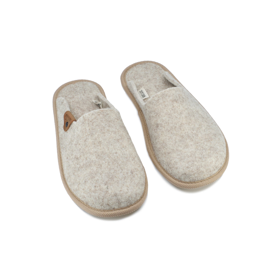 Handcrafted Natural Felt Slippers by OmaKing – Durable & Stylish by Omaking at brixbailey.com