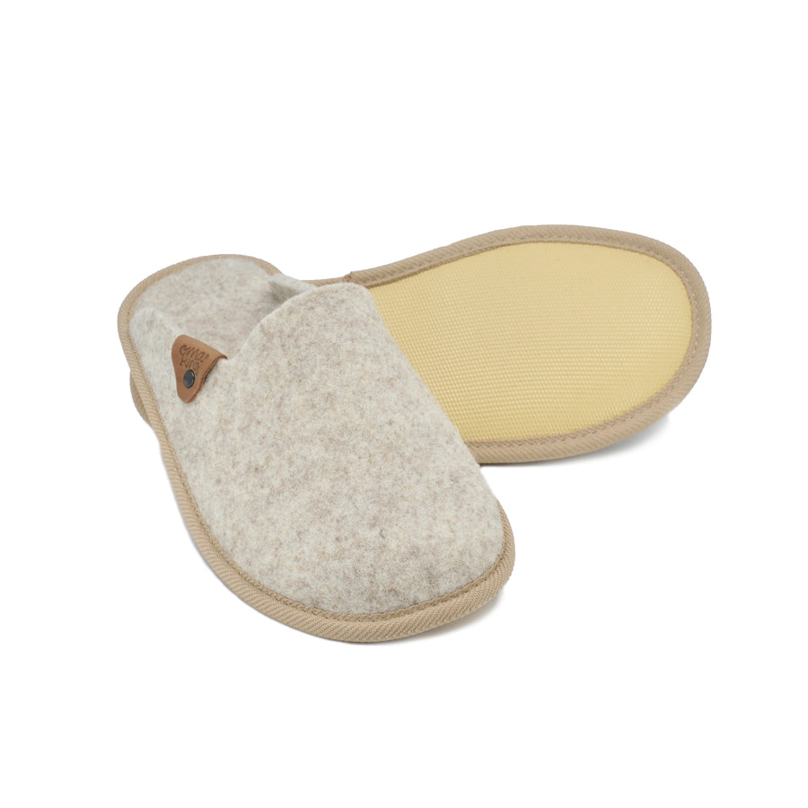 OmaKing Pelsi Slippers – Handmade European Natural Felt Footwear by Omaking at brixbailey.com