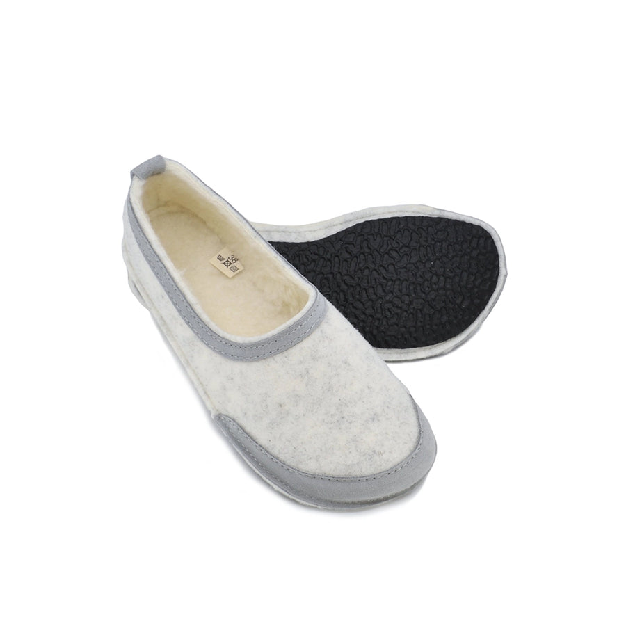 Handmade Natural Felt & Lambswool Slippers – Durable & Comfortable by Omaking at brixbailey.com