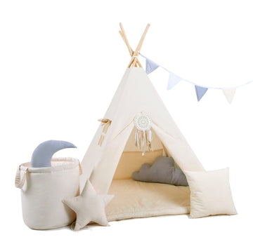 Charming Premium Tipi Tent Set – Safe & Cozy for Kids by Sówka at brixbailey.com