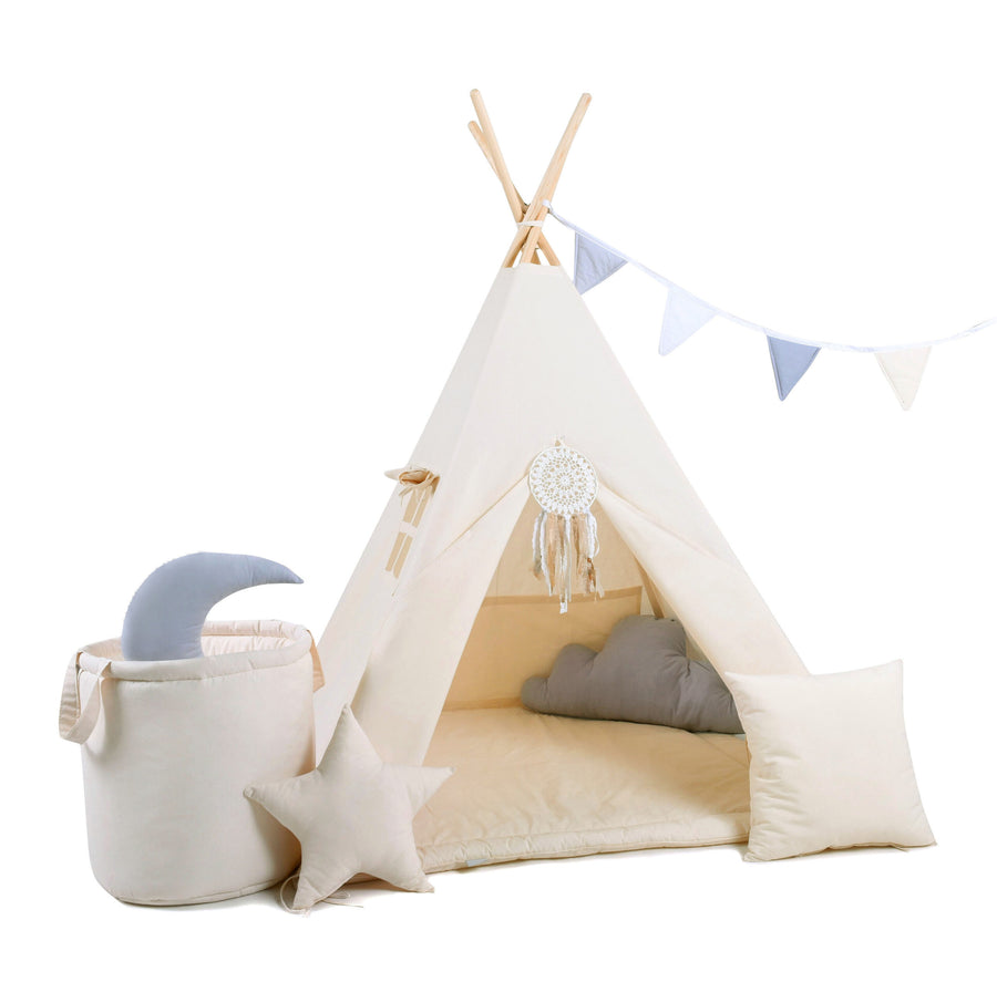 Deluxe Tipi Tent Set for Kids – Imaginative & Cozy Play Area by Sówka at brixbailey.com