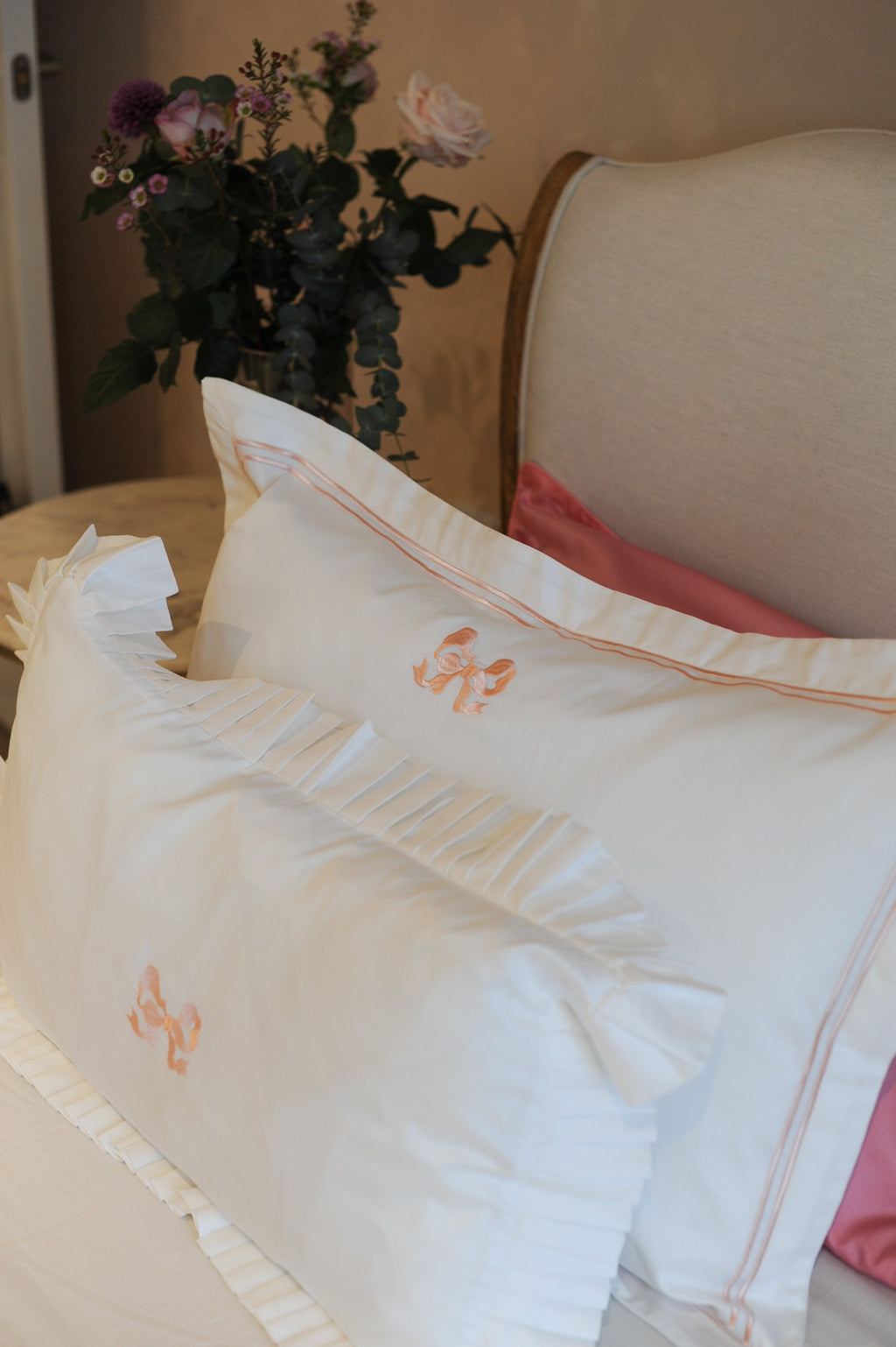 Arabella Bow Oxford Pillowcase Pair