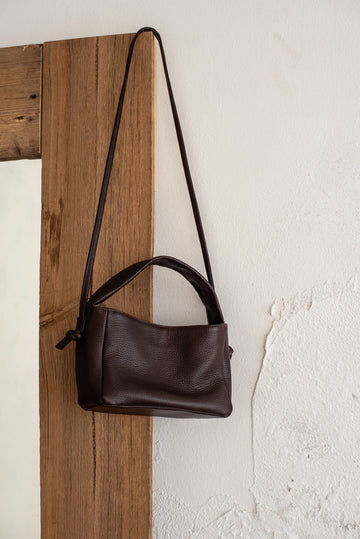 Meru Crossbody Bag – Handmade Italian Leather with Dual Wear Options by Lava flow at brixbailey.com