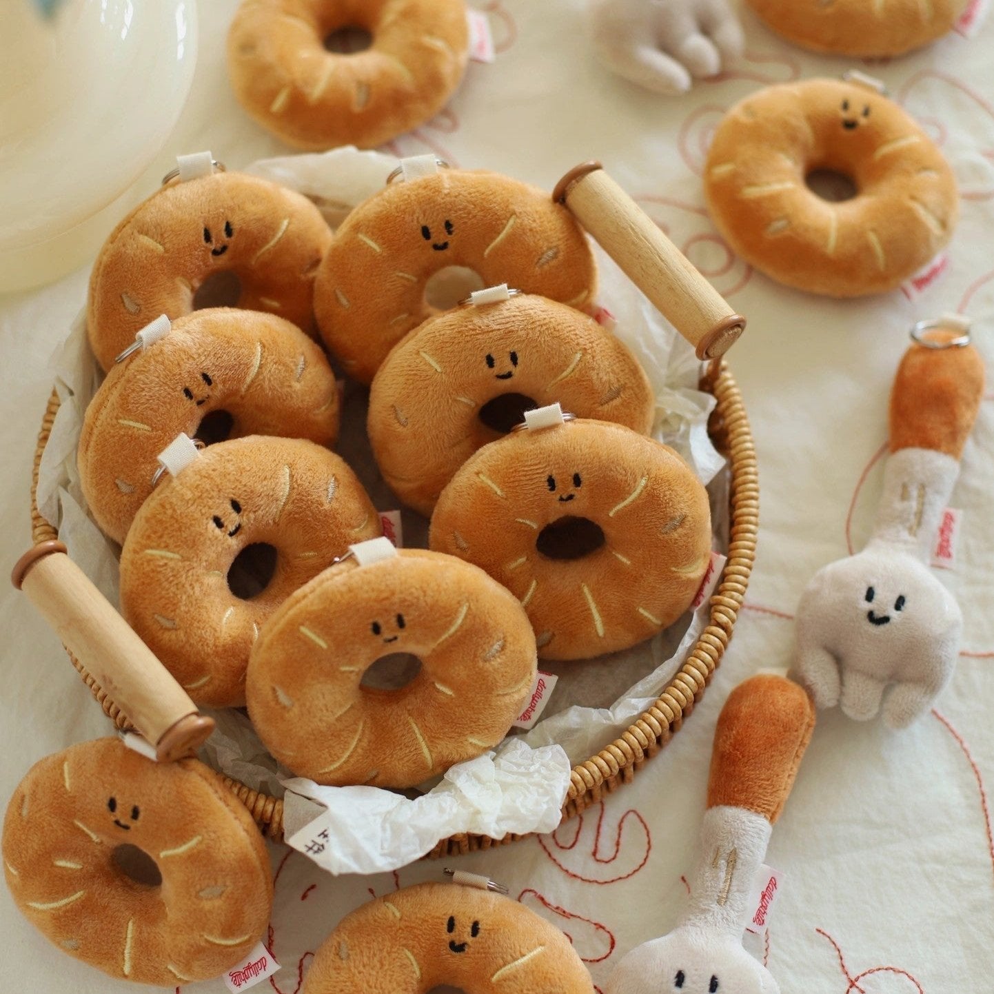 Daily White Bakery Bag Charm Plush Toy