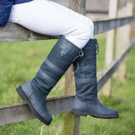 Waterproof Country Boots in Blue Standard and Wide Fit