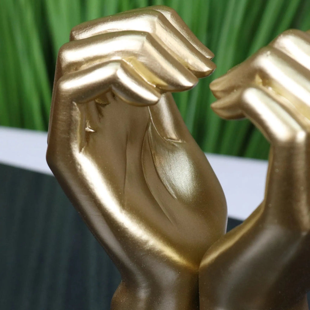 Darela Love Heart Hands Ornament Gold