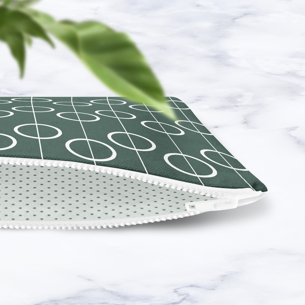 Retro Dark Green Make Up Bag