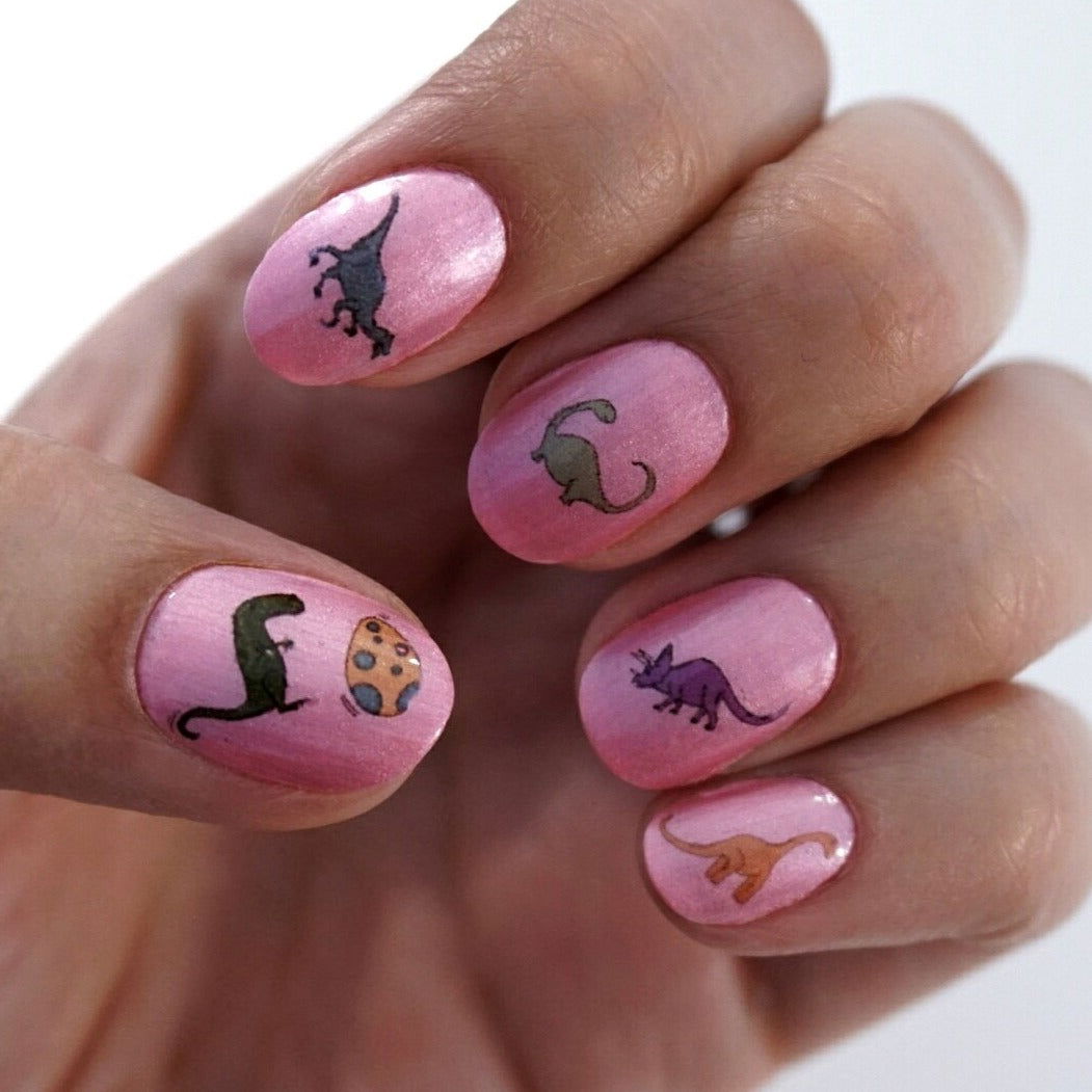 Dinosaur Waterslide Nail Decals