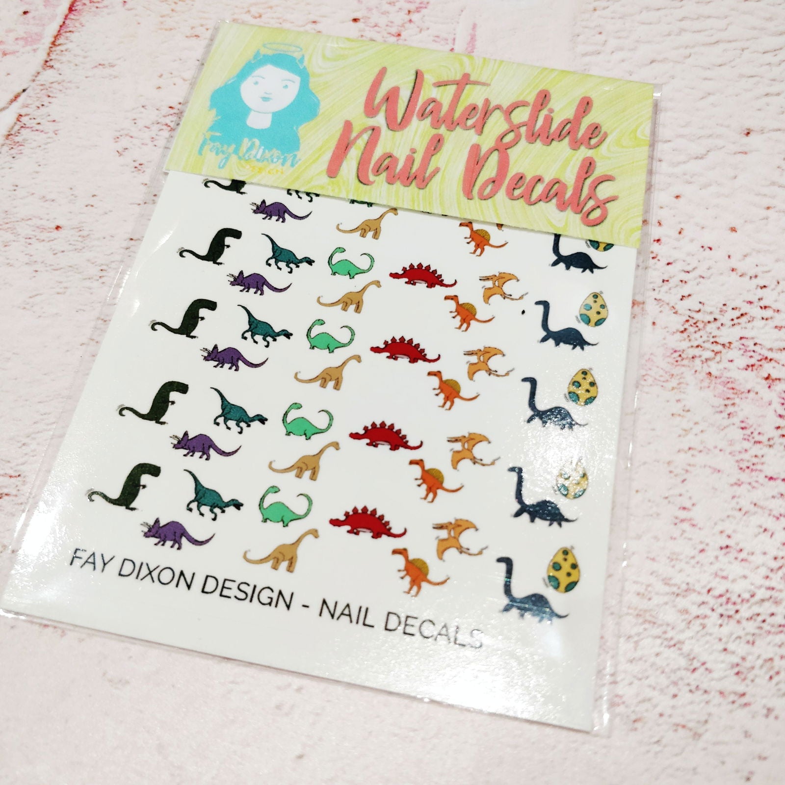 Dinosaur Waterslide Nail Decals
