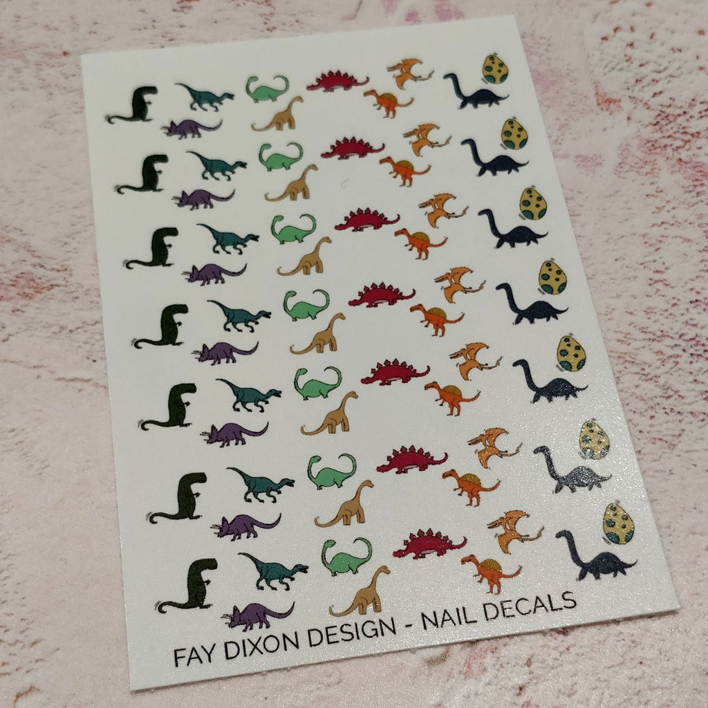 Dinosaur Waterslide Nail Decals