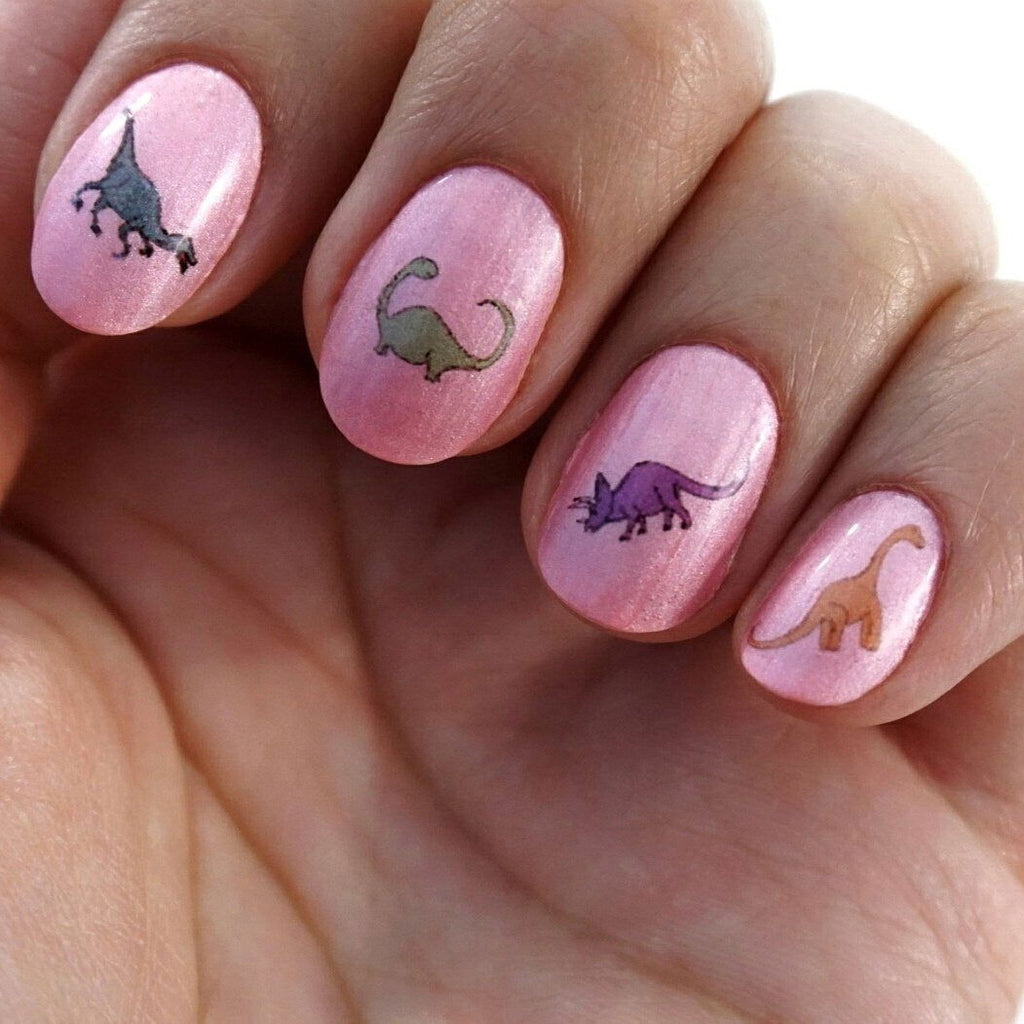 Dinosaur Waterslide Nail Decals