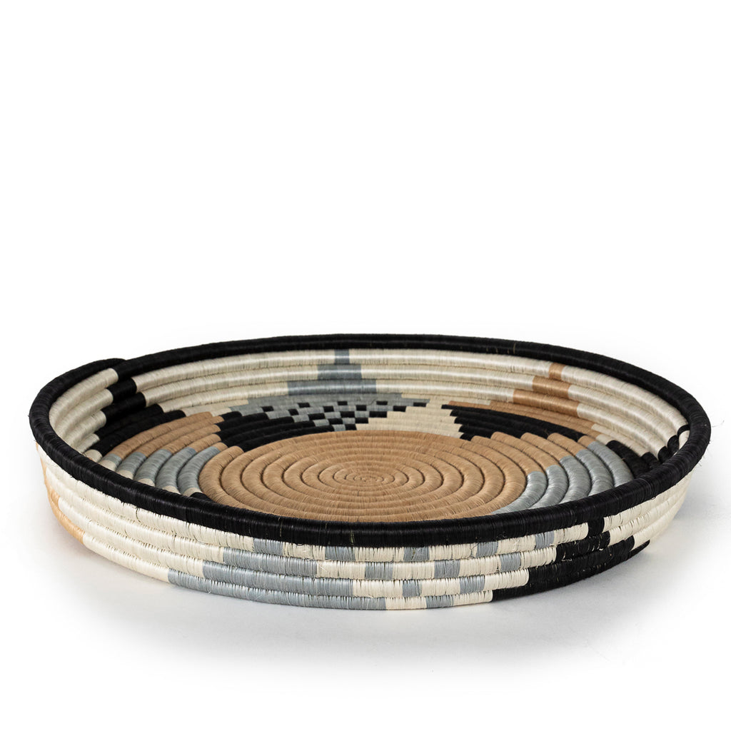 Diversiform Gray Woven Bowls Set