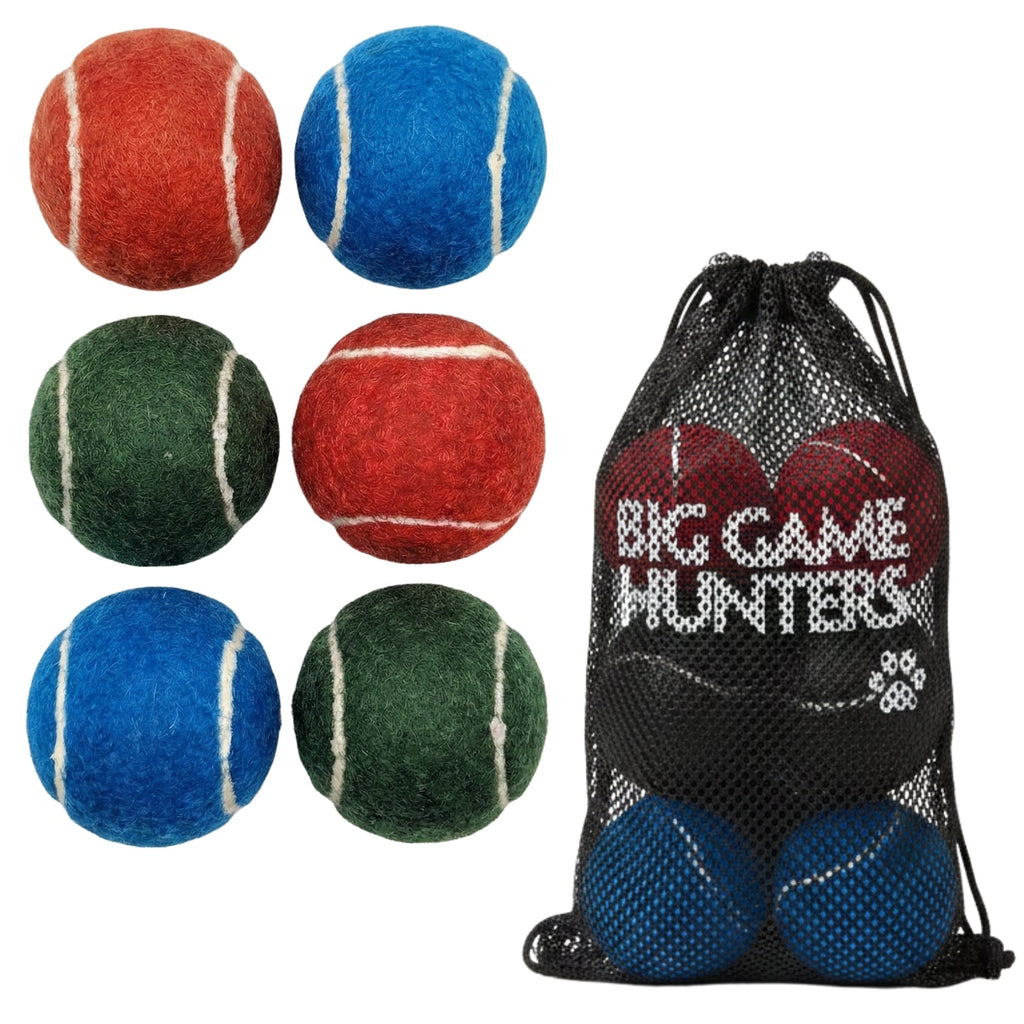 Big Game Hunters Double Strength Dog Tennis Ball - Multicolor 6 Ball Pack