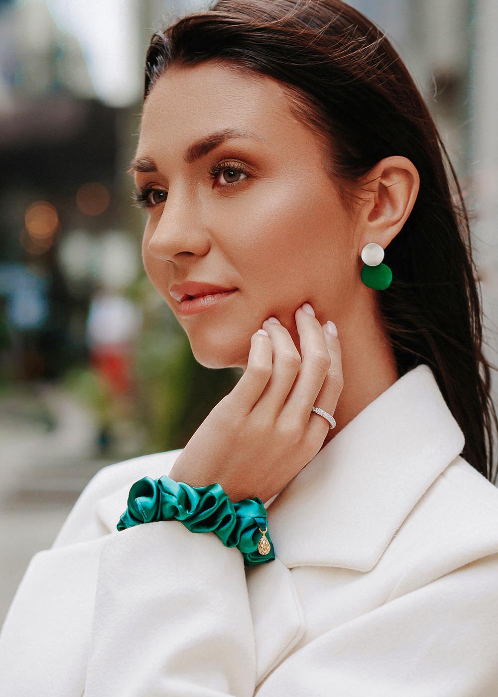 Indulge in Elegance with Our Luxurious Silk Hair Scrunchie by Dondella at www.brixbailey.com