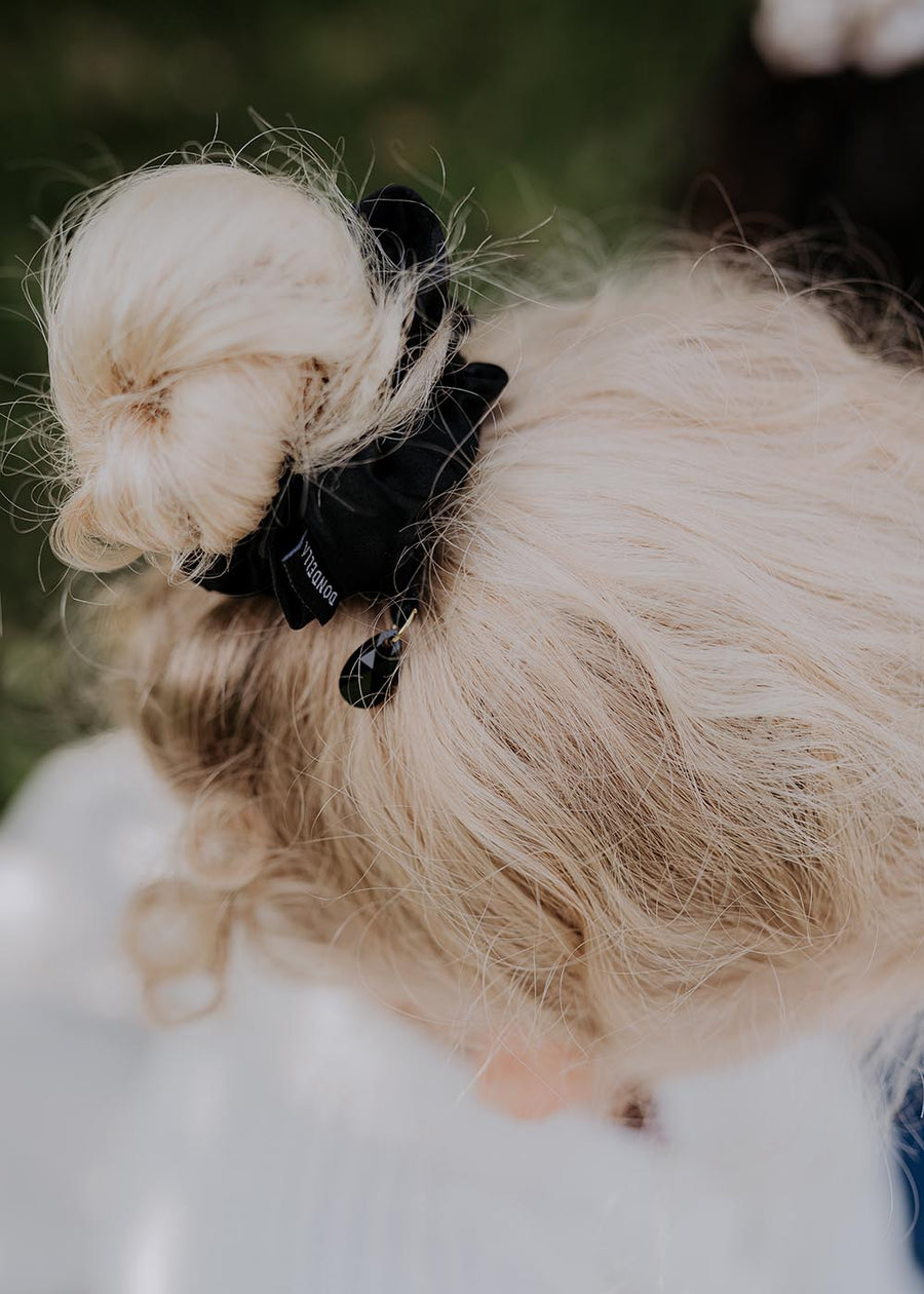 Luxury Silk Scrunchie - Black