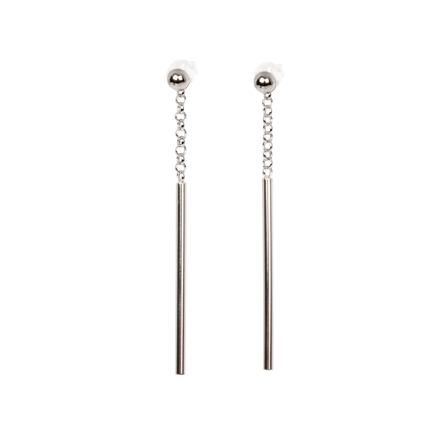 Versatile Long Drop Earrings – Customizable & Elegant 925 Silver by MyaMoon at www.brixbailey.com