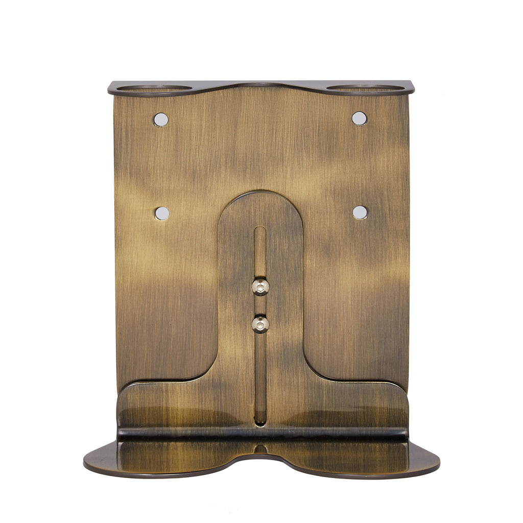 Gold Double Soap Bottle Holder Wall Mount