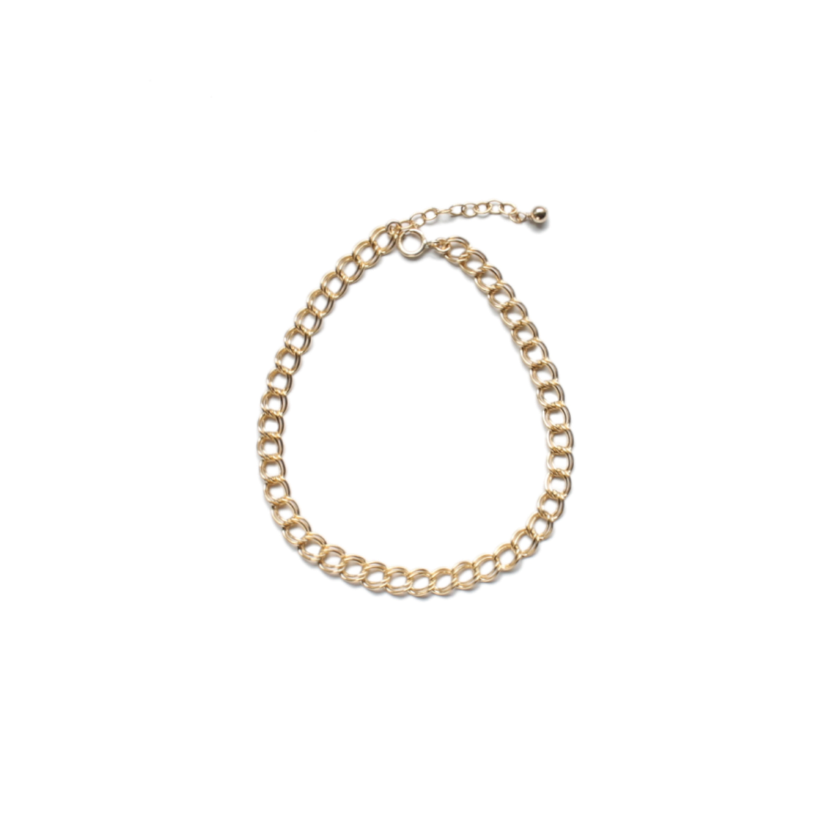 Double Curb Chain Bracelet in 14KT Gold Filled