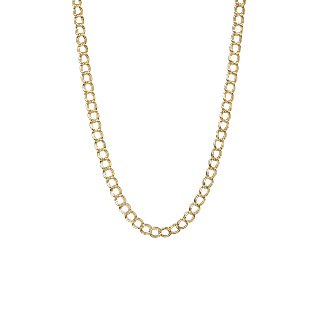 Double Curb Chain Necklace in Gold Filled