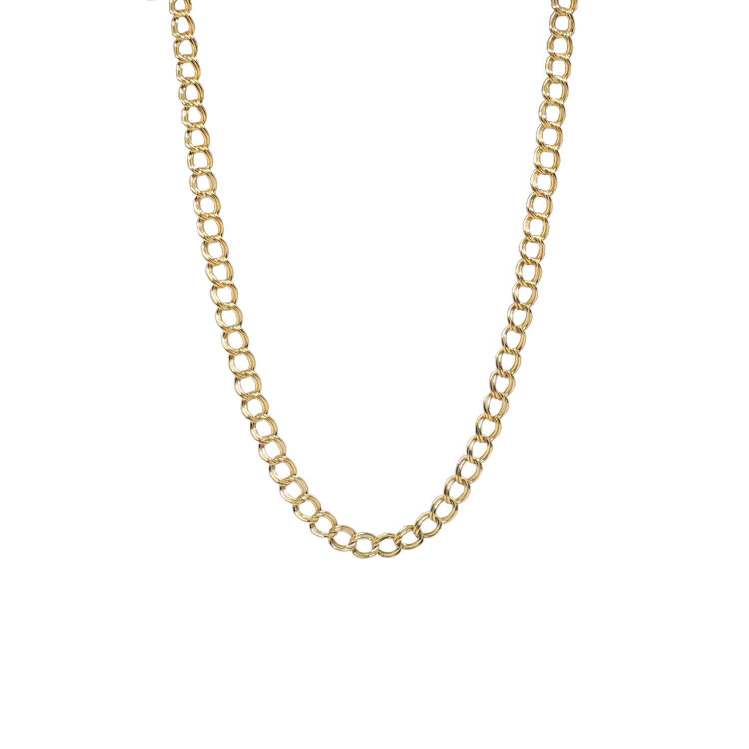 Double Curb Chain Necklace in Gold Filled