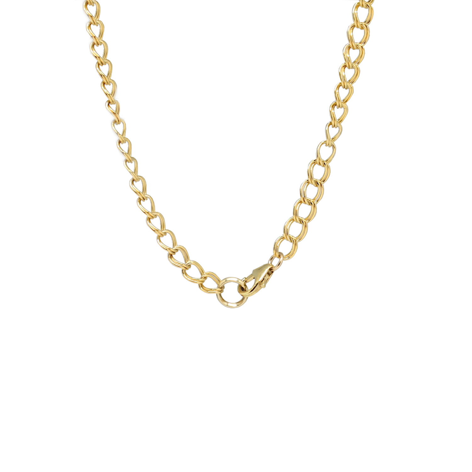 Double Curb Chain Necklace in Gold Filled