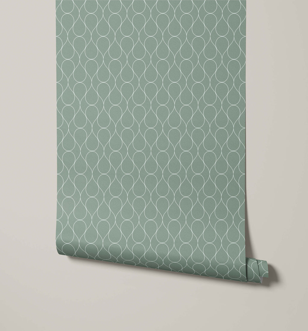 Drip Geometric Teardrop Wallpaper