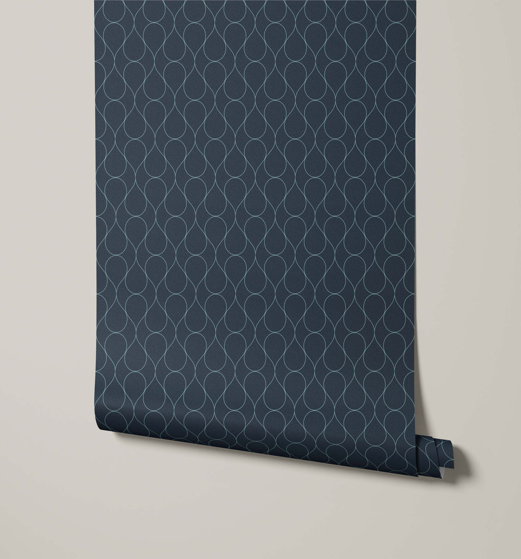 Drip Geometric Teardrop Wallpaper