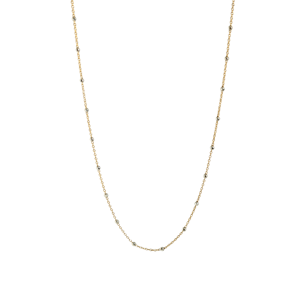 Dual Tone Milestone Necklace with Beads