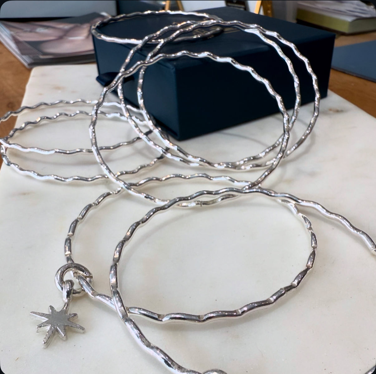 Wave Bangle Sterling Silver
