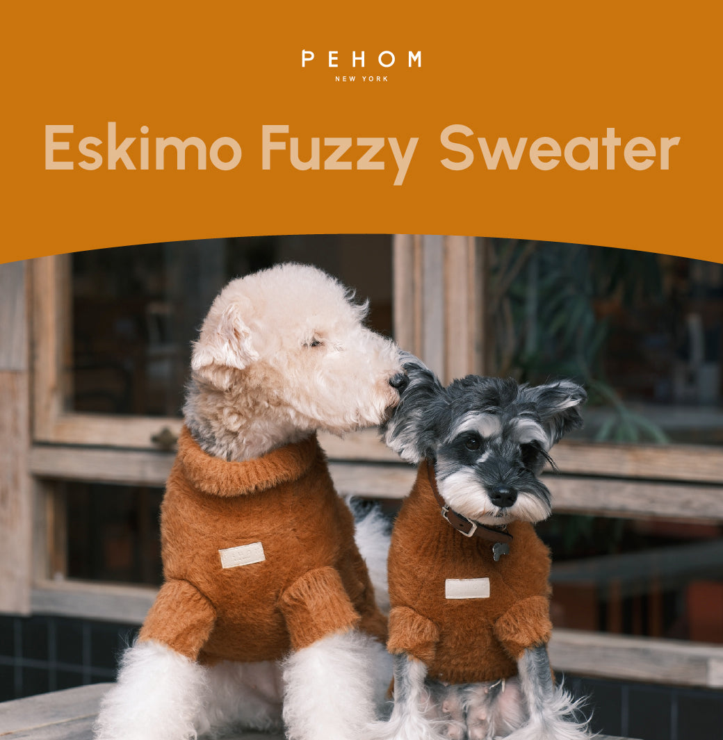 Fuzzy Orange Pet Sweater