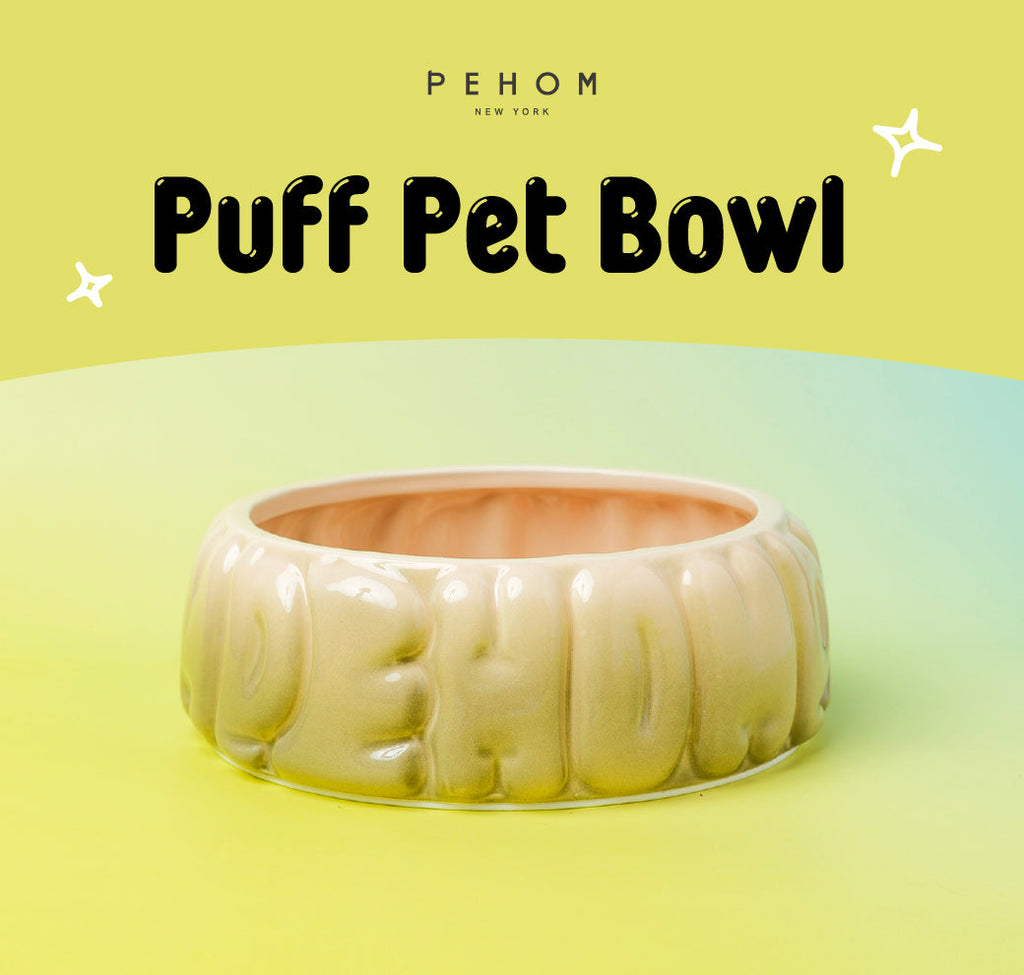 Puff Pet Bowl Gradient Olive