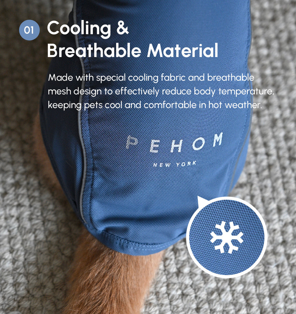 Chill Vest Shirt in Blue for Dogs and Cats