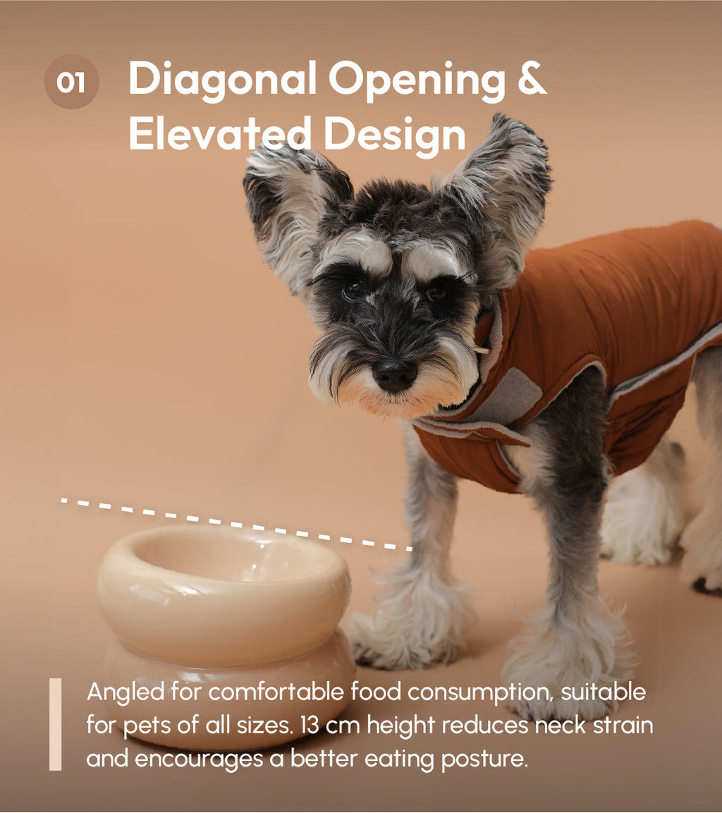 Soufflé Pet Bowl Cream Beige