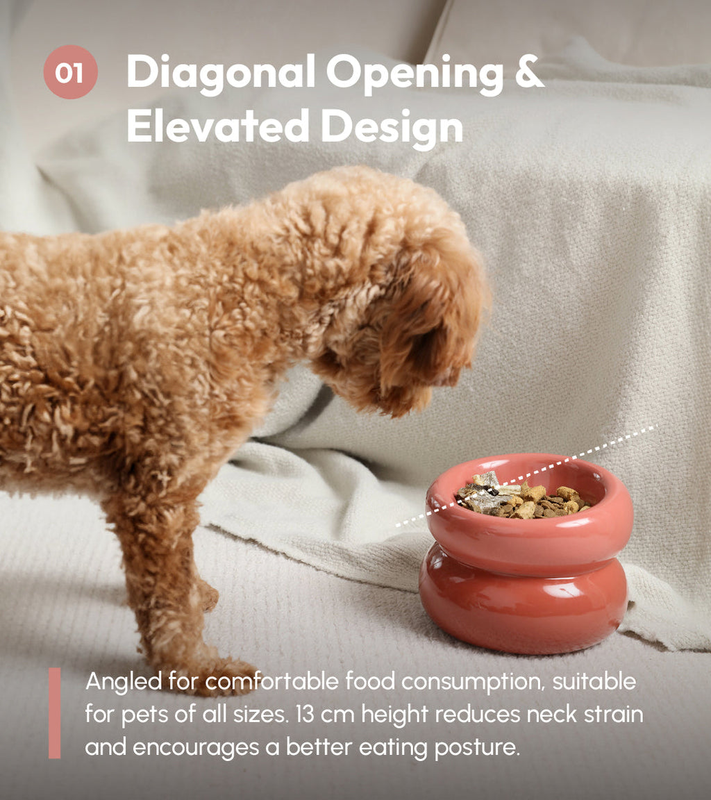 Souffle Pet Bowl Rose Pink