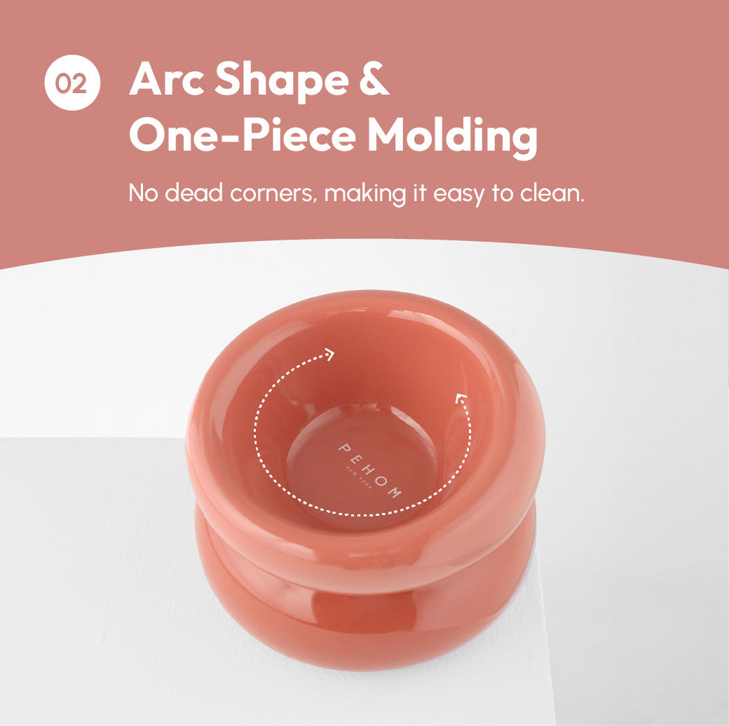 Souffle Pet Bowl Rose Pink