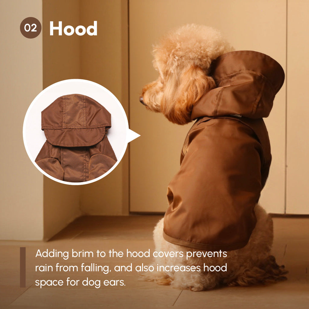 Tribeca Adjustable Velcro Raincoat in Chocolate