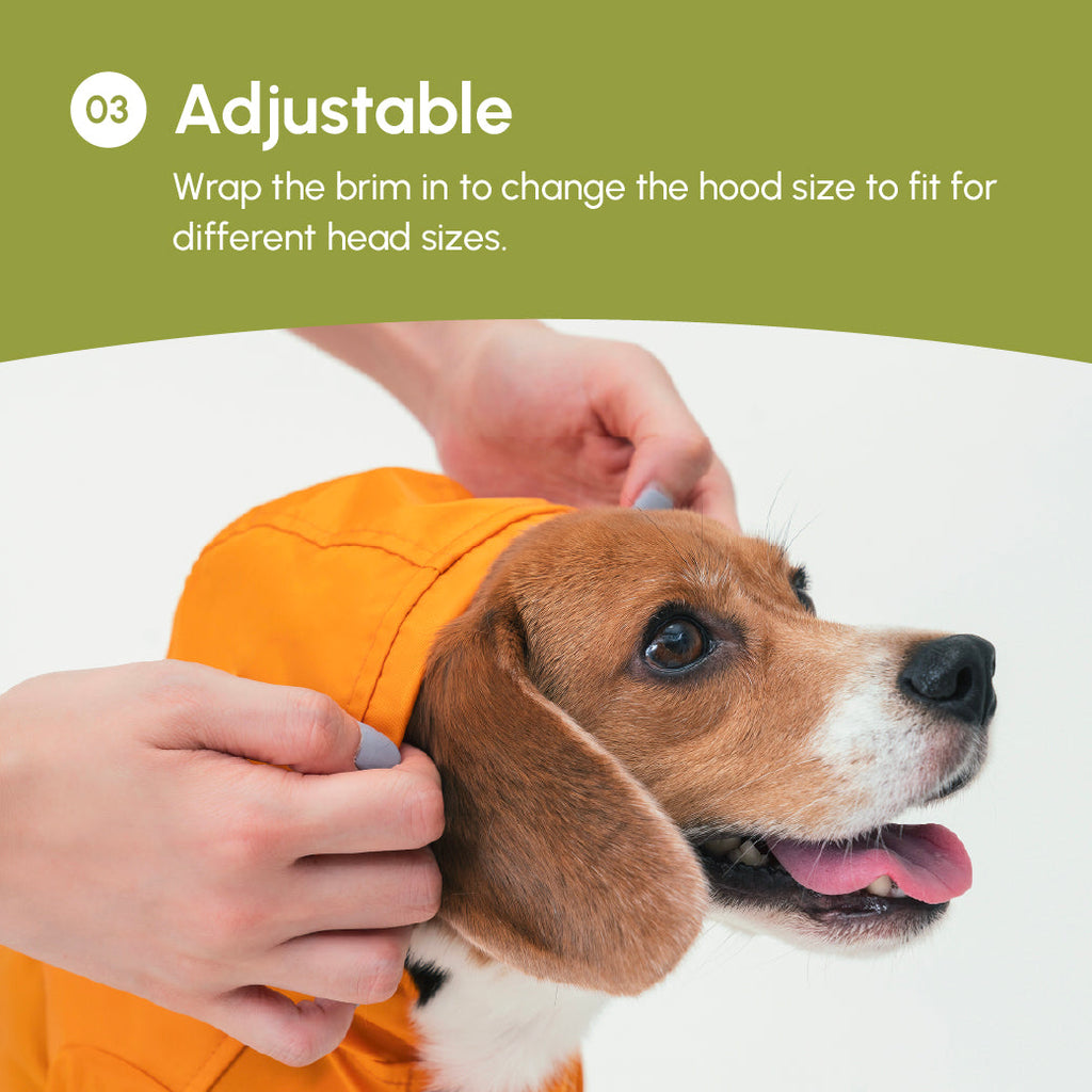 Tribeca Adjustable Velcro Raincoat for Dogs in Olive